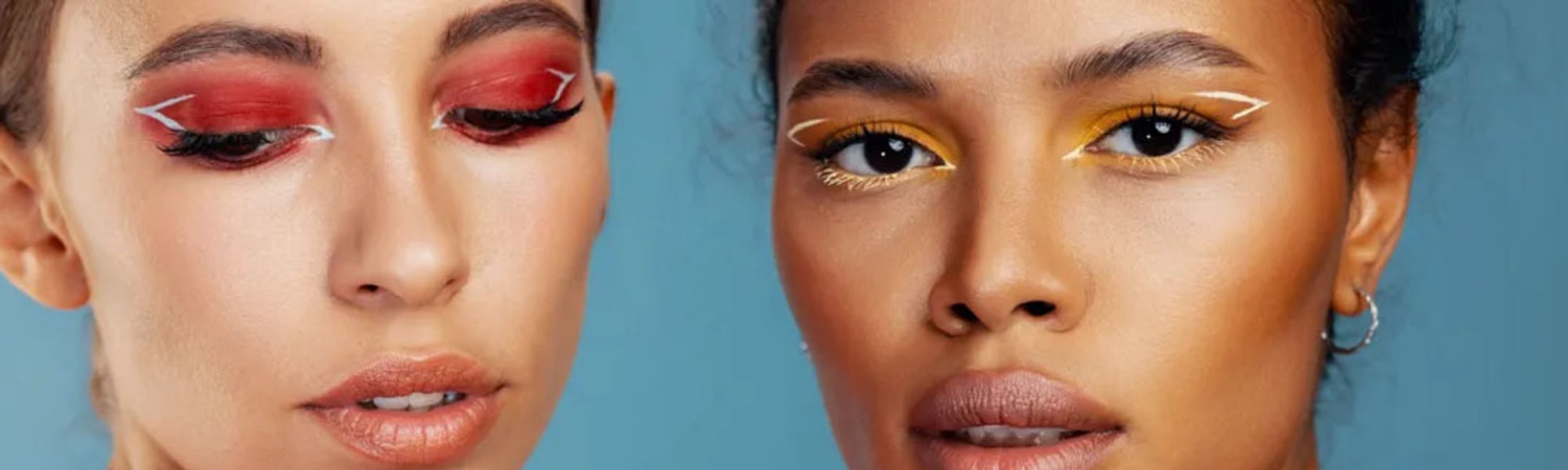 dua orang wanita dengan inspirasi gaya makeup paris fashion week 2025