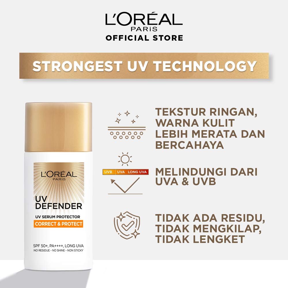 Produk Sunscreen L'Oreal UV Defender Correct and Protect